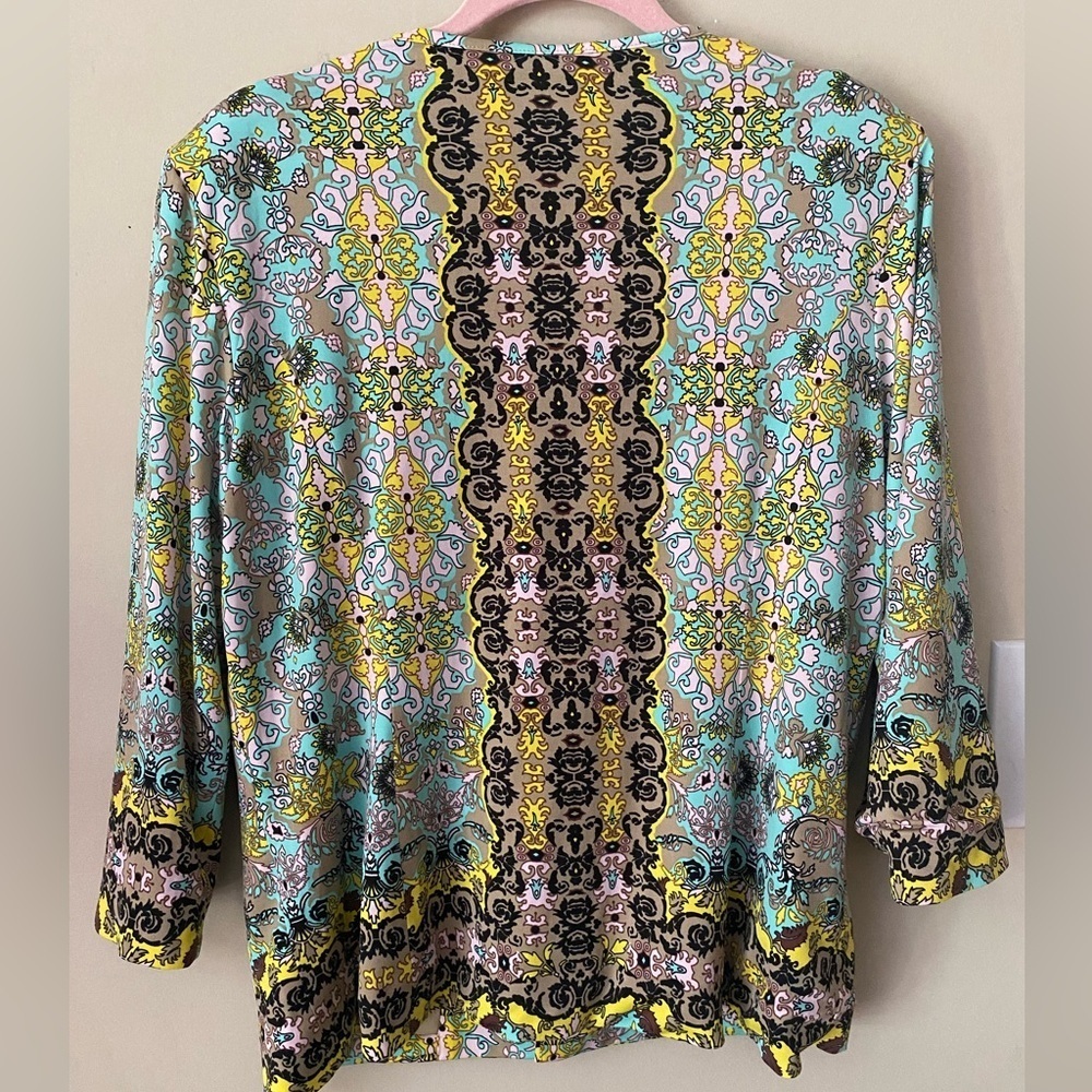 Joan Rivers Multicolor Patterned Jacket - Picture 2 of 7